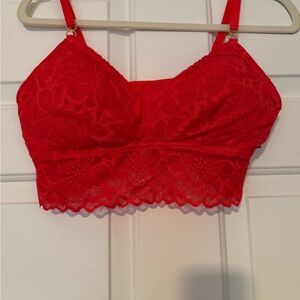 Aerie Red Lace Bralette